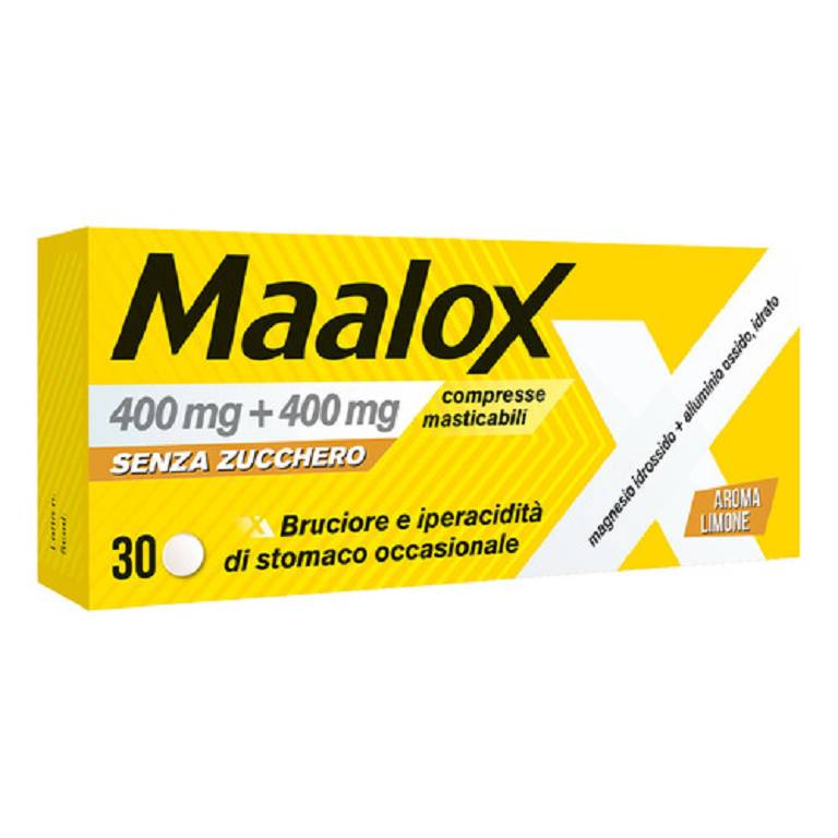 MAALOX*S/Z 30CPR LIMO400+400MG